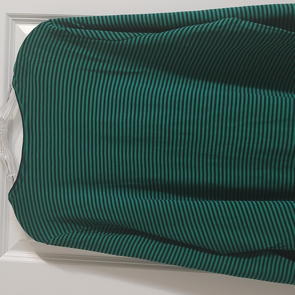 Talbot's plus size blue and green long sleeve tee - Picture 4 of 4